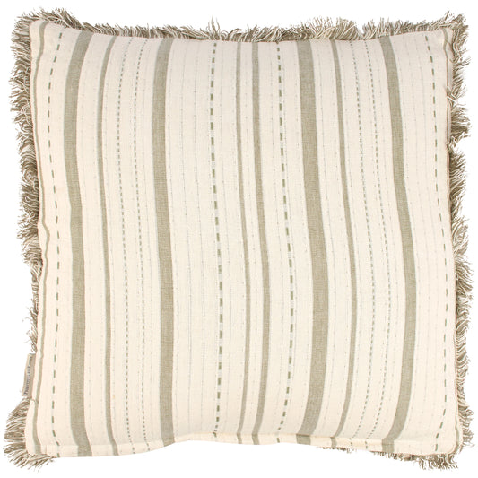 Striped Green Throw Pillow
