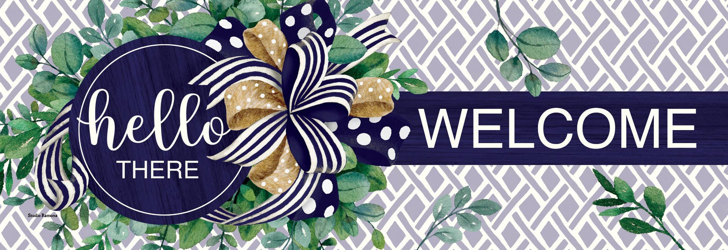Signature Sign-Eucalyptus on Navy