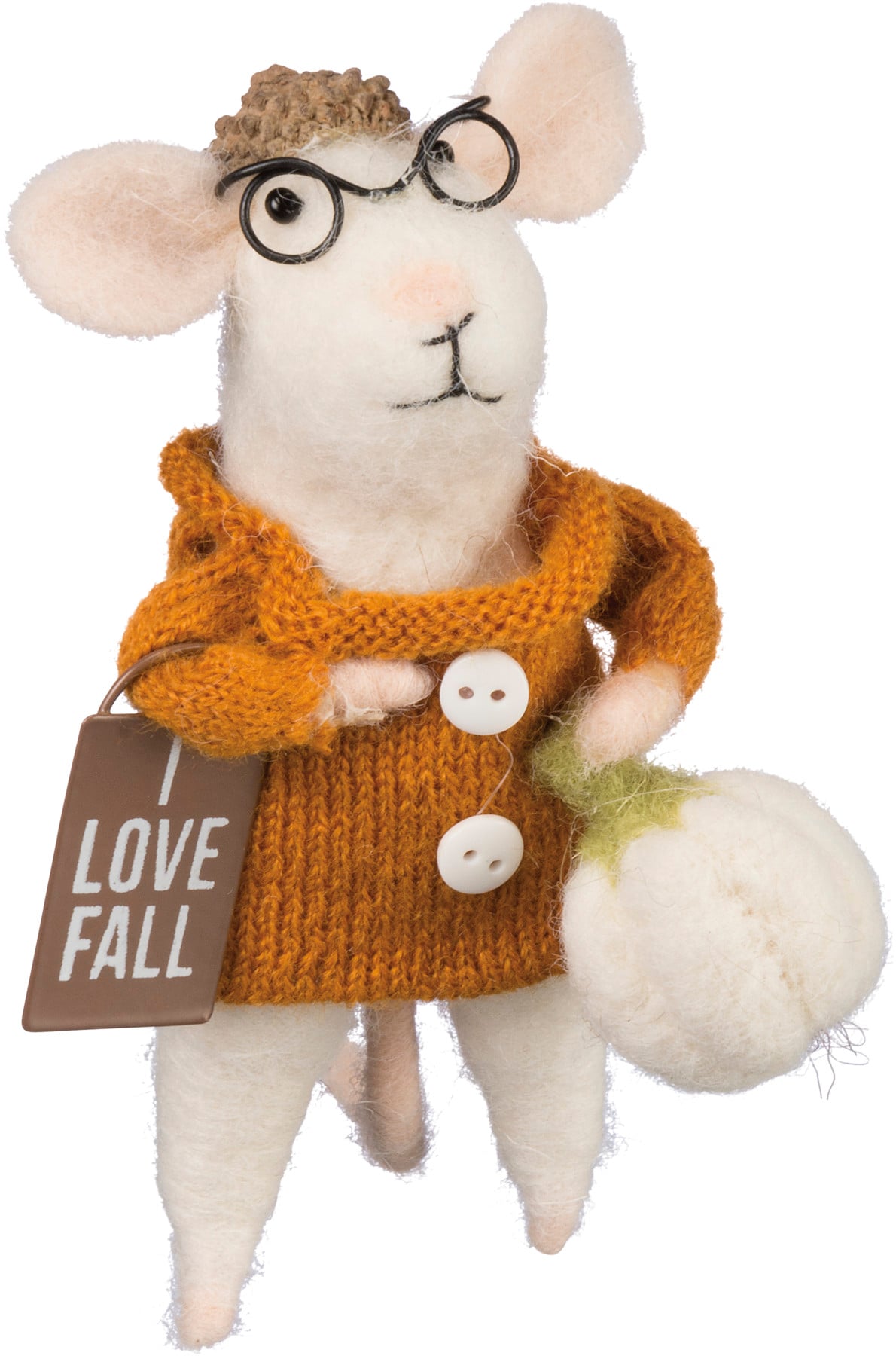 I love Fall Felt Mouse Critter