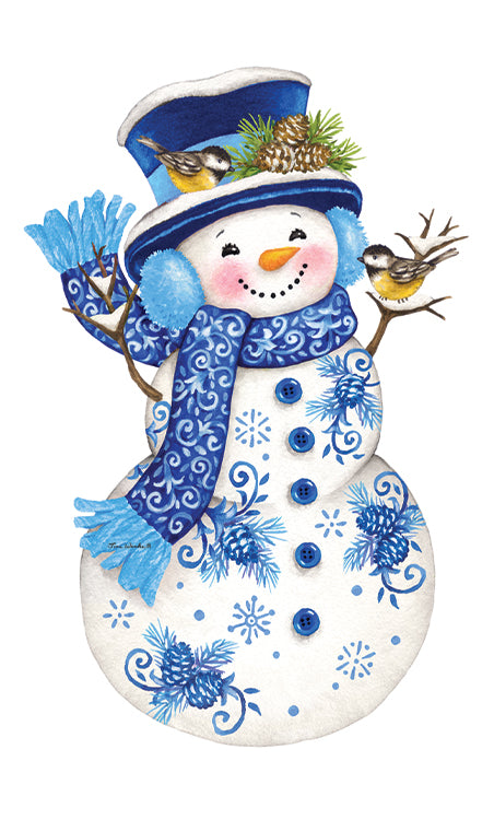 Chinoisserie Snowman Signature Sign Icon - Custom Decor