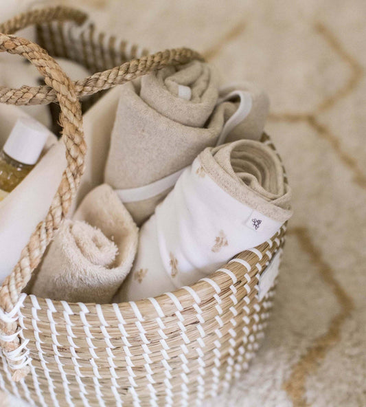 Set of 3 Golden Bee Knit Terry Washcloths - Burt's Bees Baby