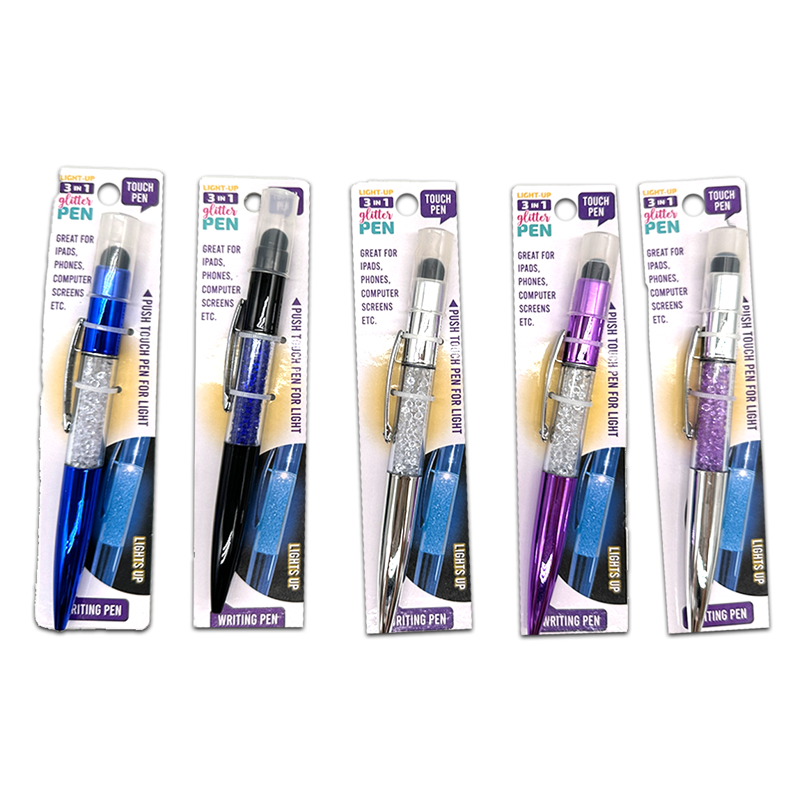 So Much Fun! 3-IN-1 Light Up Glitter Pen - Ballpoint