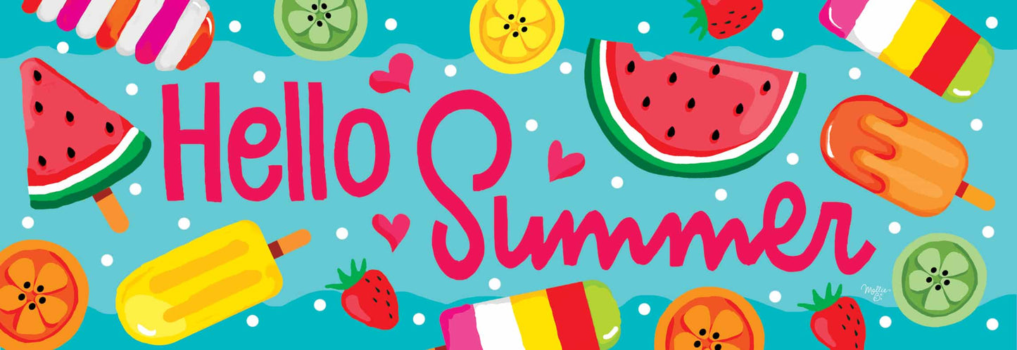 Hello Summer Signature Sign Insert - Custom Decor