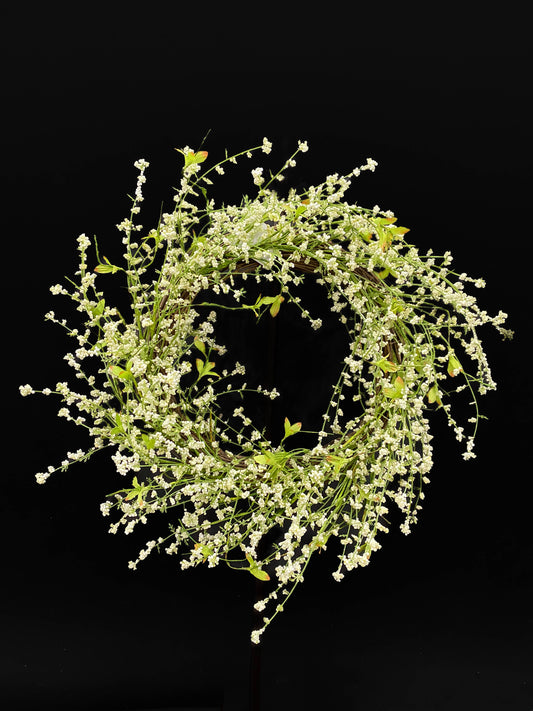 Seeded Bridal Veil Wreath - 24 in
