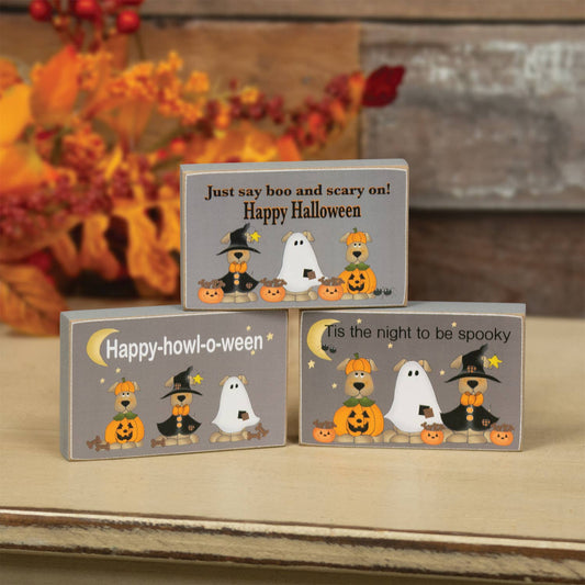 Happy-Howl-O-Ween Decorative Dog Block - Three Styles