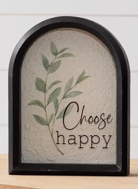 Arch Framed Shadow Box - Bless Our Home, Choose Happy or Good to be Home