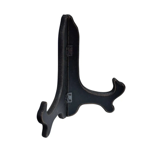 Wooden Easel Plate Stand - Black, 3 Size Options