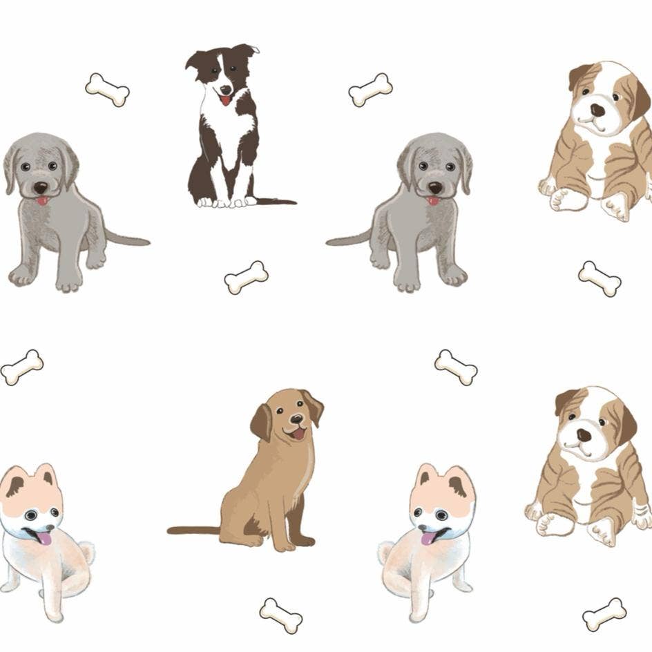 Baby Muslin Swaddle Blanket Woof Woof Dog Theme