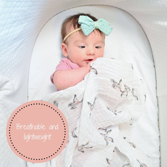 Baby Muslin Swaddle Blanket Quackin Up Mallard Duck