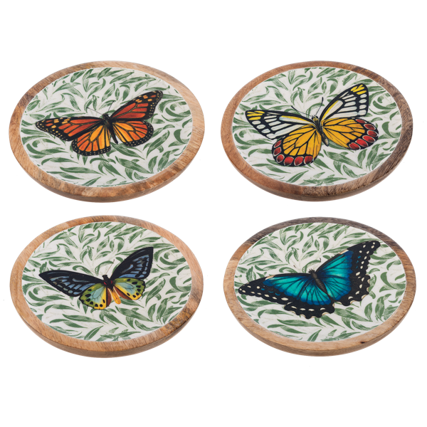 Wooden Butterfly Trinket Tray - 4 Options