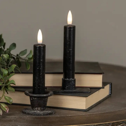 3D Flame Timer Taper Candle 5.75" - Color Options