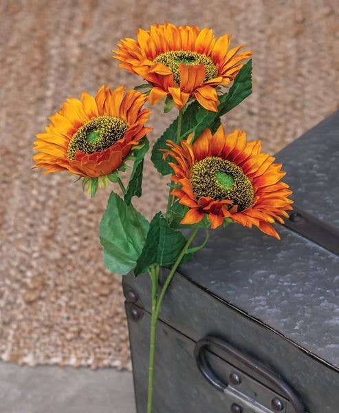 Burnt Orange Sunflower Spray