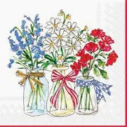 Cocktail Napkins - Patriotic Floral