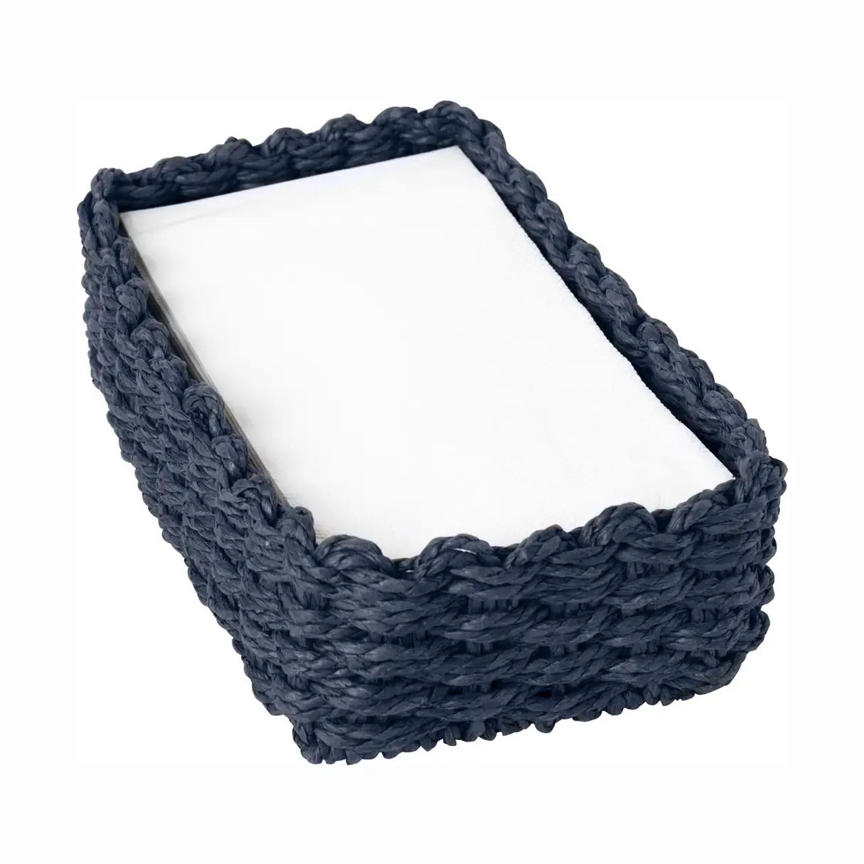 Dinner Napkin Guest Towel Woven Caddy - Blue