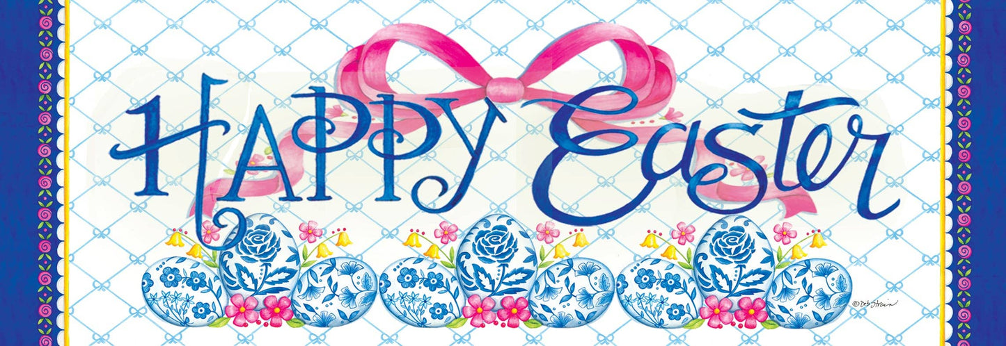Happy Easter Chinoiserie Eggs Custom Decor Signature Sign