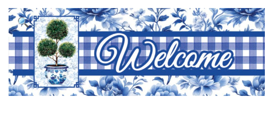 Chinoiserie Topiary Signature Sign - Custom Decor