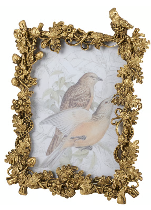 Garden Birds Photo Frame - Gold