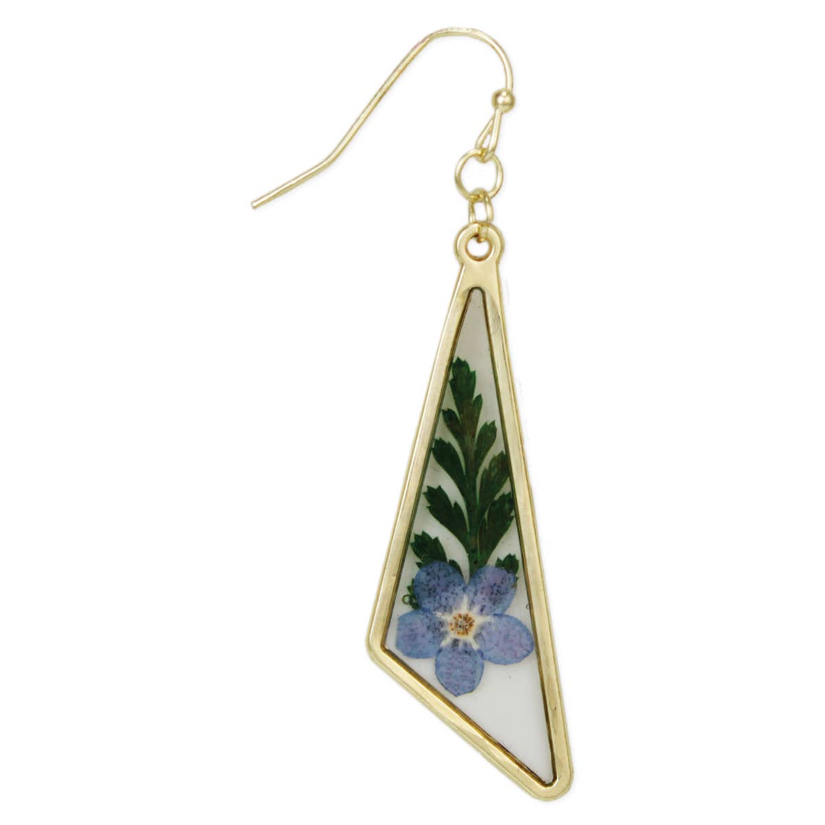 Blue Pressed Flower Earrings