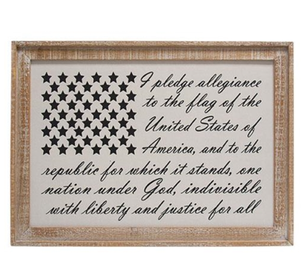 I Pledge Allegiance to the Flag Framed Sign