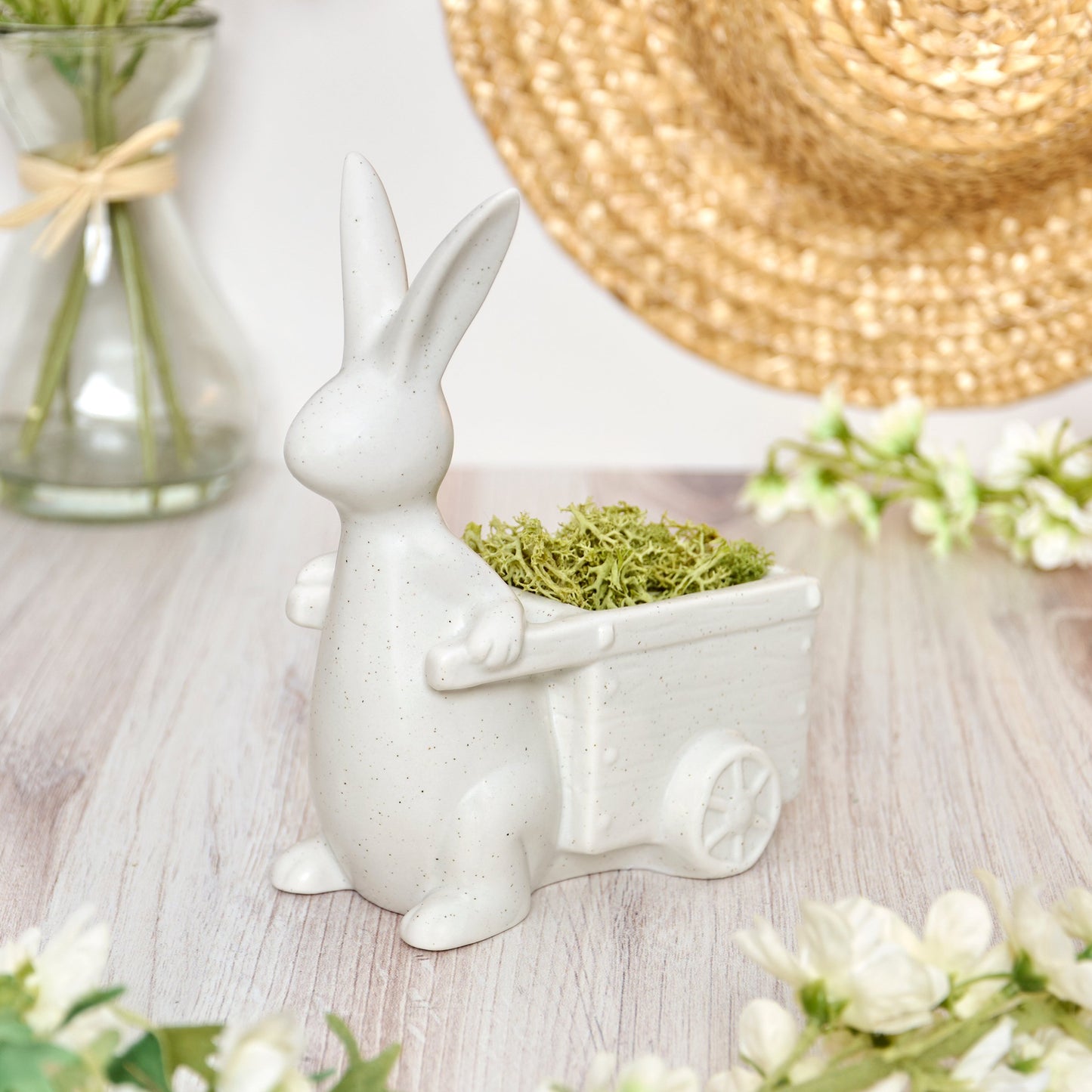 Bunny With Cart Planter