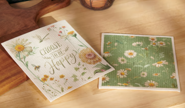 Swedish Dishcloth 2 Pack - Choose Happy