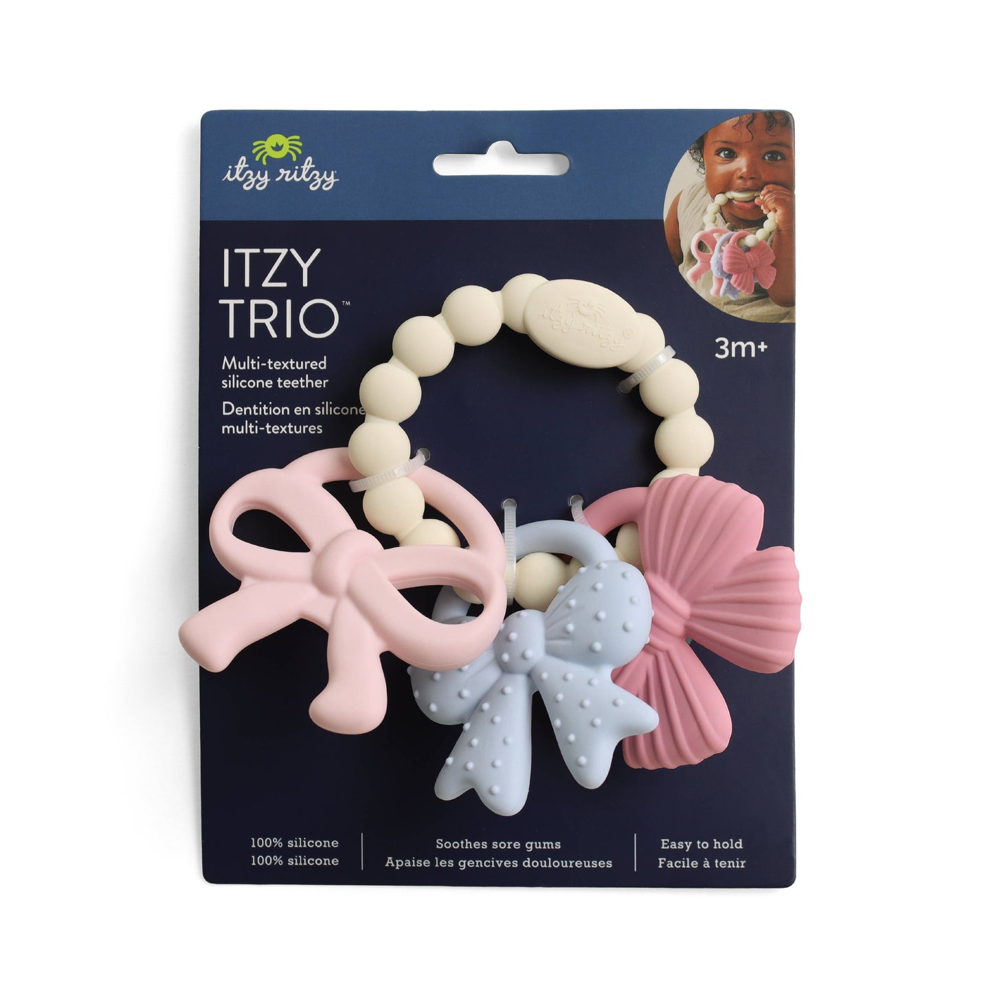 Itzy Trio™ Silicone Teether Bows - Itzy Ritzy