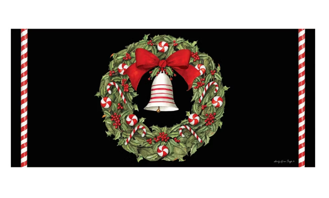 Christmas Bell & Wreath Sassafras Doormat Insert