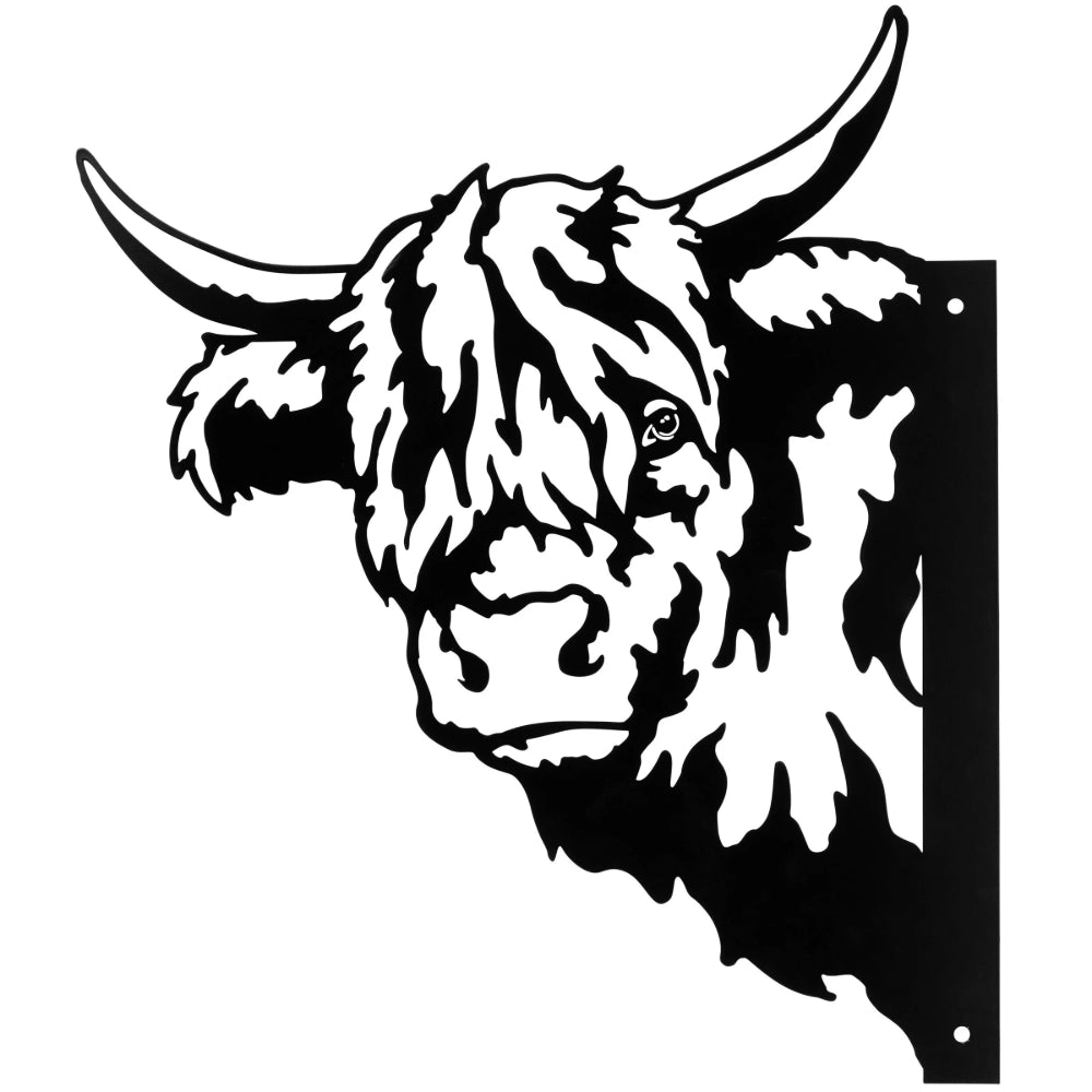 Metal Outdoor Art - Highland Cow