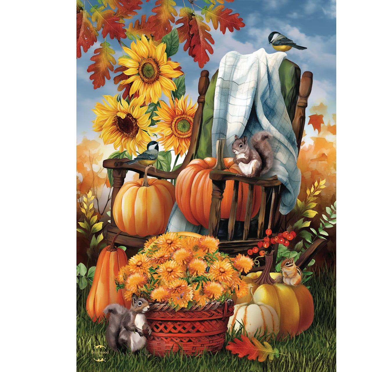 Fall Chair Garden Flag