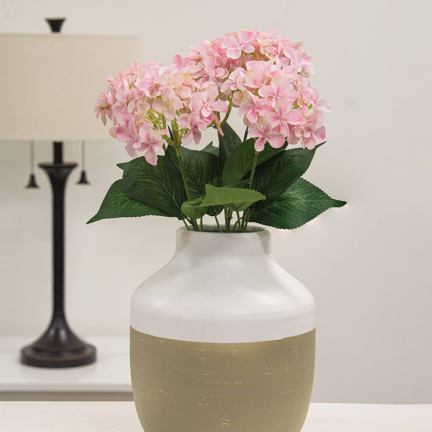 Light Pink Hydrangea Bush - 17"H