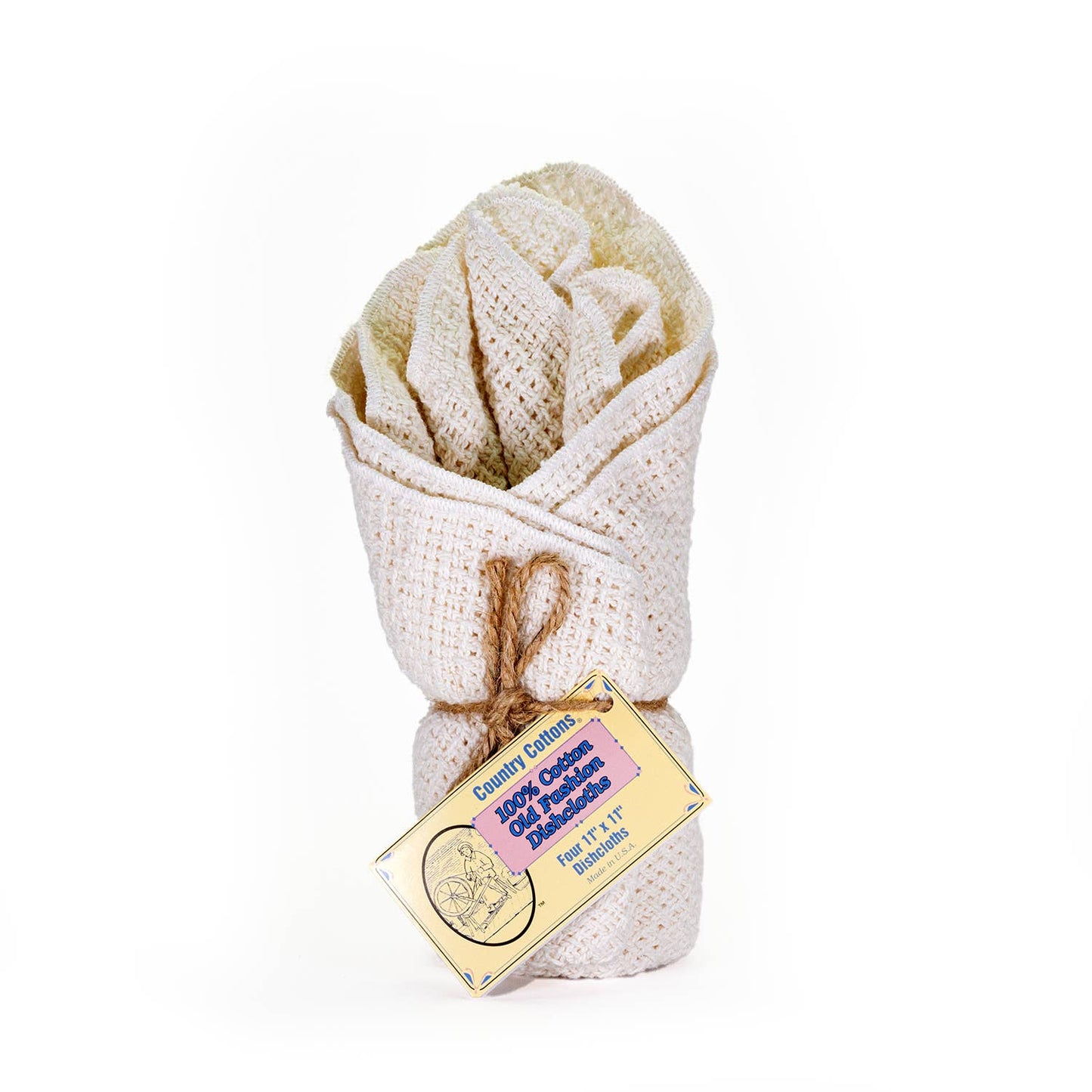 Country Cottons 100% Cotton Dishcloths - Set of 4