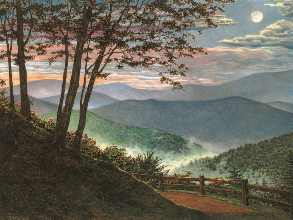 Smoky Mountain Twilight 550 piece puzzle