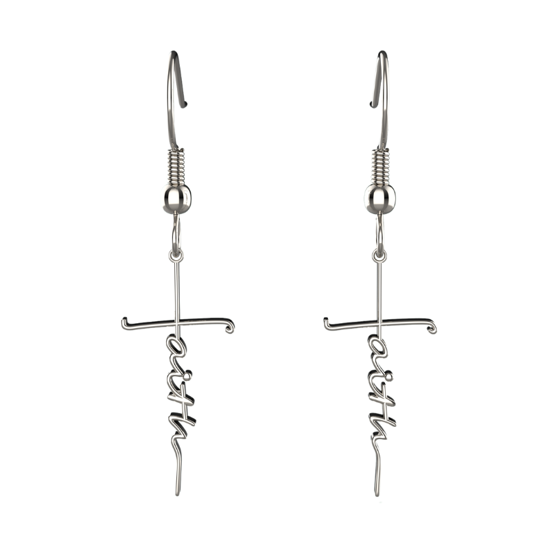 Faith Cross Earrings - Gold or Silver