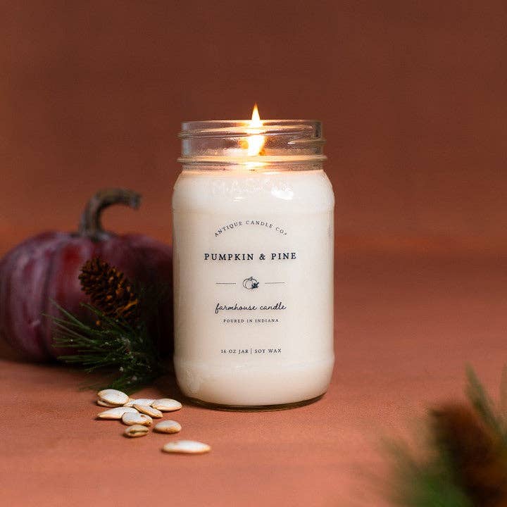Pumpkin & Pine Antique Candle Co 16 oz Jar