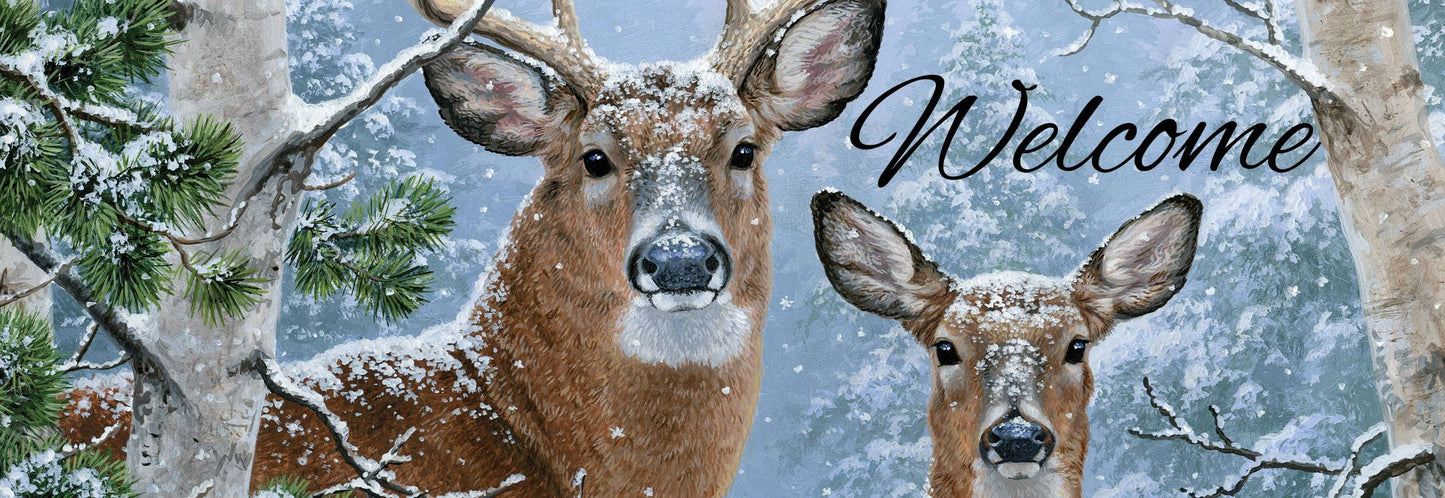 Winter Whitetail Signature Sign - Custom Decor