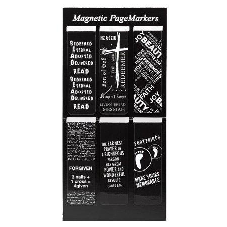 Magnetic Bookmark - Black & White (Set of 6)