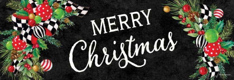 Christmas Swag Signature Sign - Custom Decor