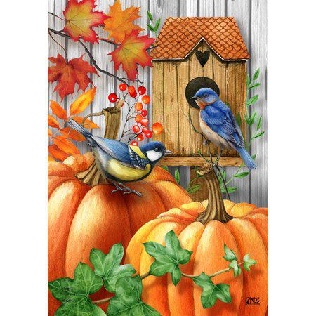 Fall Beauty Birds Garden Flag