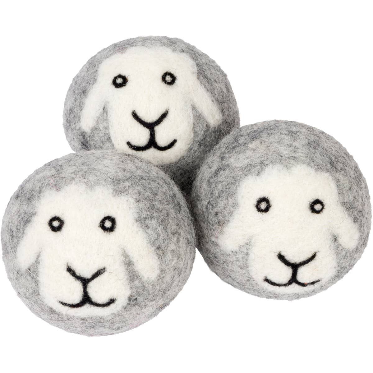 "Smiling Sheep" Hand-Felted Wool Dryer Ball