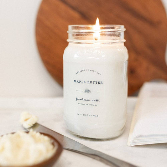 Maple Butter 16oz Jar Candle - Antique Candle Co