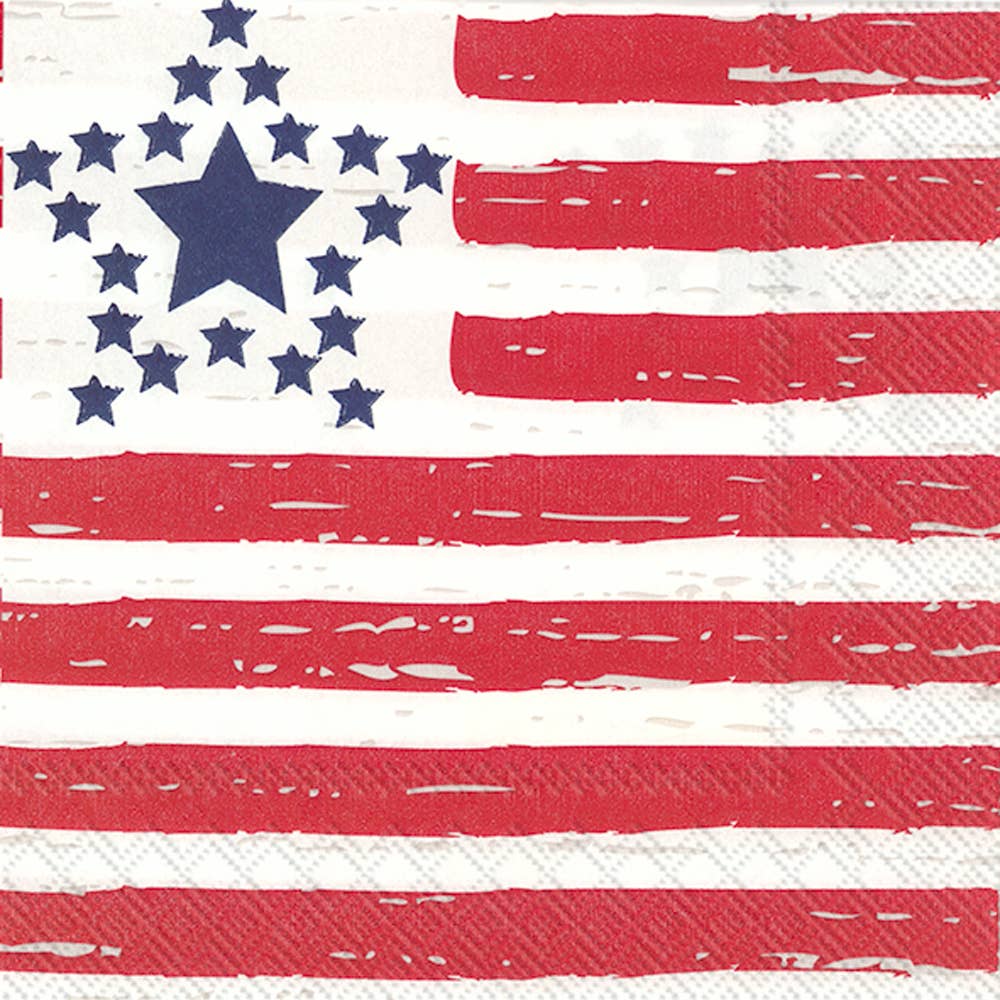 Cocktail Napkins 20 ct Distressed Flag