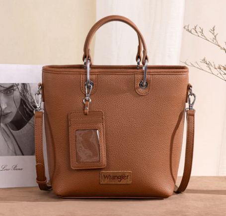 Wrangler Top Handle Tote with Crossbody Strap and Card Holder