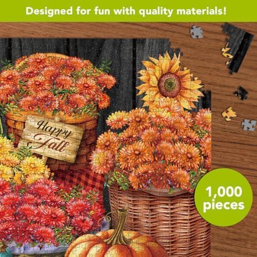 Baskets of Mums 1000 Piece Puzzle