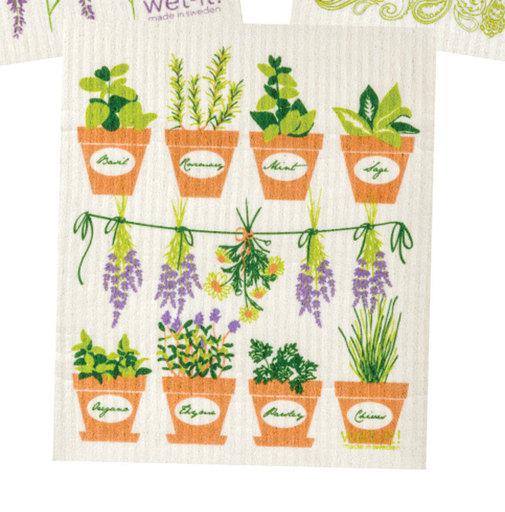 Swedish Dishcloth - Fresh Herbs Garden