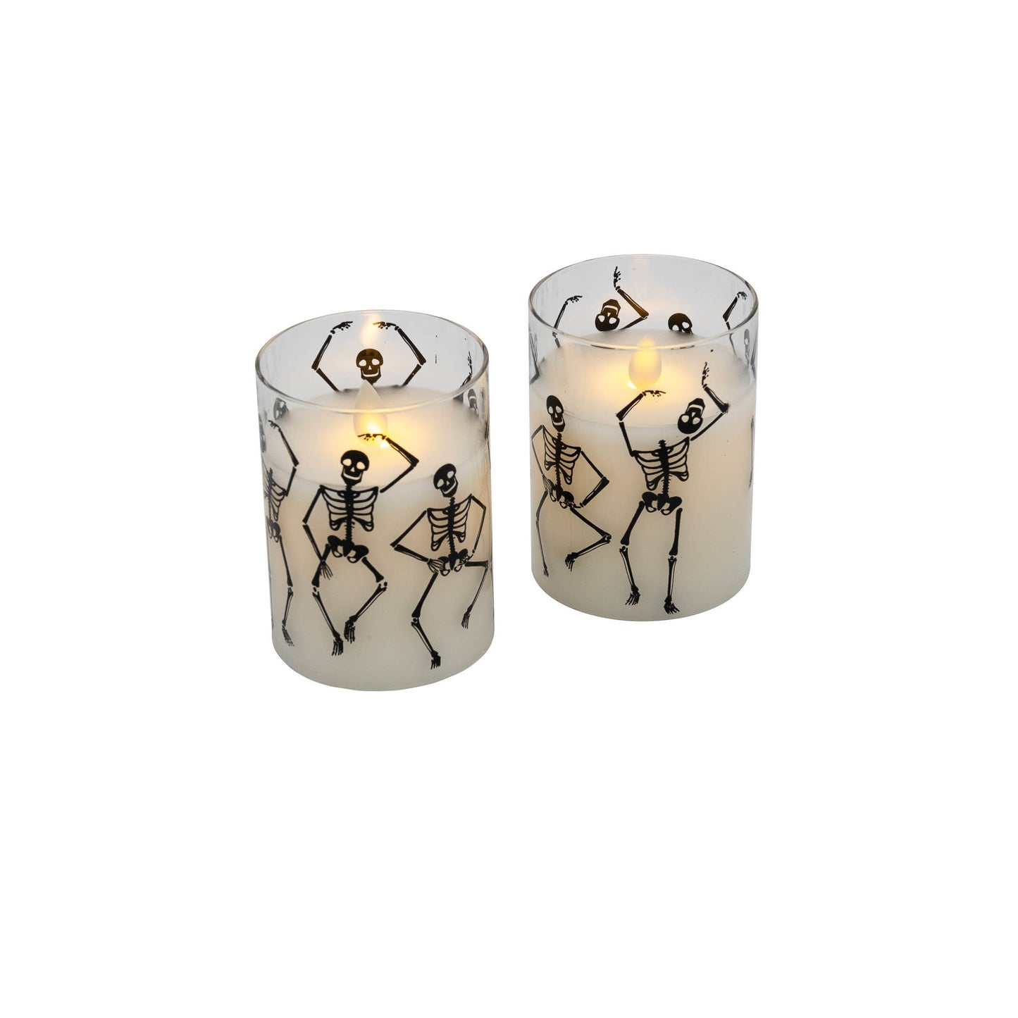 Graveyard Dance Glass LED Candle