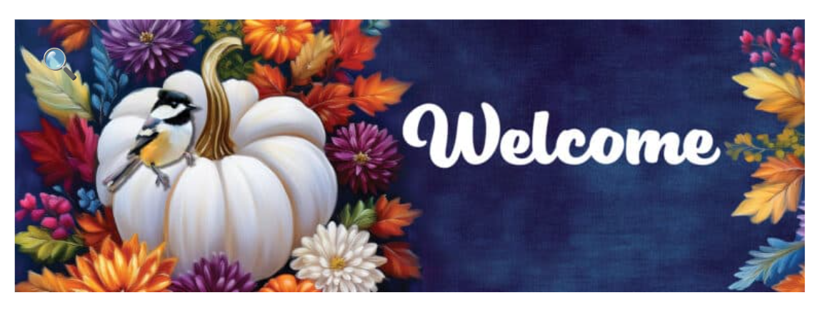 Mums and Chickadee Signature Sign - Custom Decor
