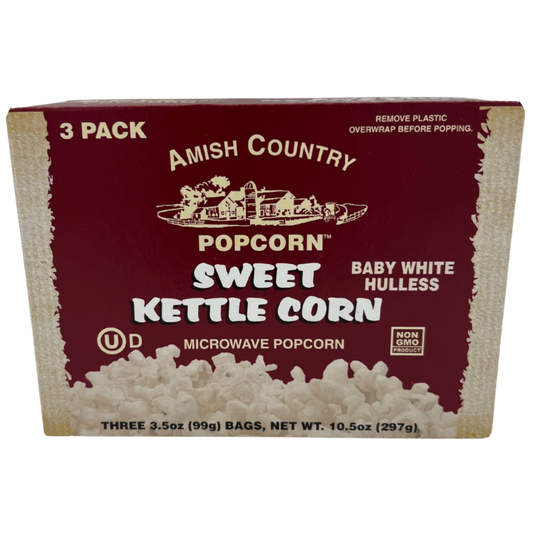 Amish Country 3pk Microwave Sweet Kettle Popcorn