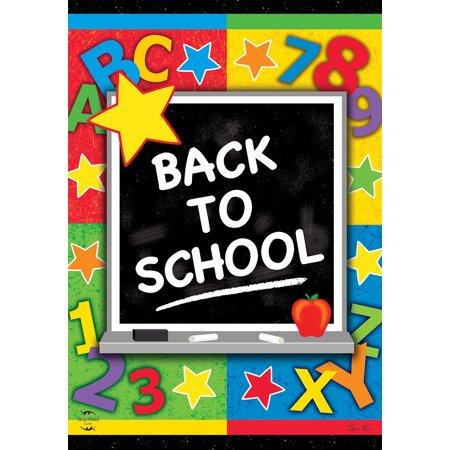 Back to School Chalkboard Garden Flag