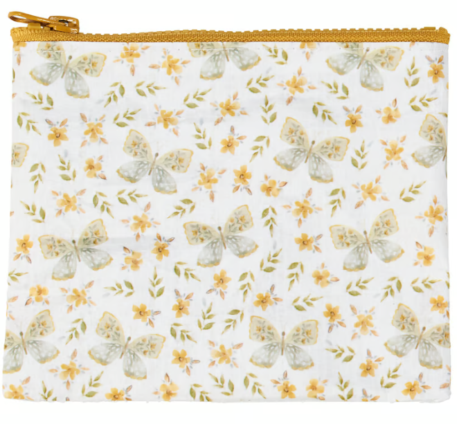 Primitives by Kathy Yellow Butterfly Zipper Wallet