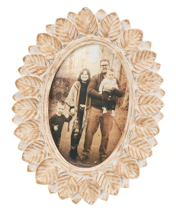 Distressed Leaves Photo Frame - Holds 4x6